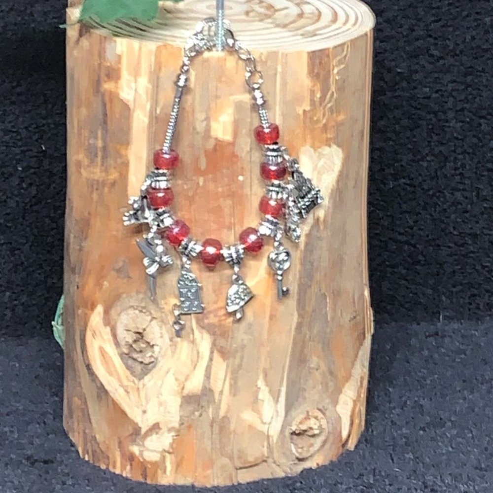 Fairy Tale Charm Bracelet Snake Chain 7 Charms